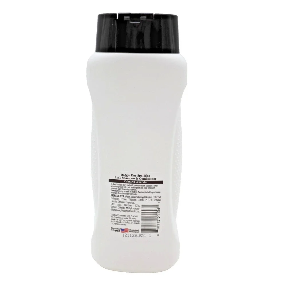 2-Pack | Doggie Day Spa 2-in-1 Shampoo & Conditioner Calming Lavender | 15oz/ea